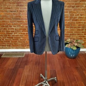 Men's Size 38 Dolce & Gabbana navy, velour blazer